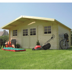 Abri Montreux 25,81m² en bois traité autoclave 28mm - SOLID