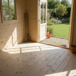 Plancher en bois épicéa du nord pour abris de jardin WoodFeeling 72897