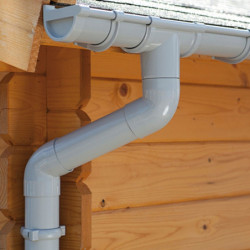 Kit gouttière en PVC avec 2 extensions - longueur 8m - ref 8389 WoodFeeling