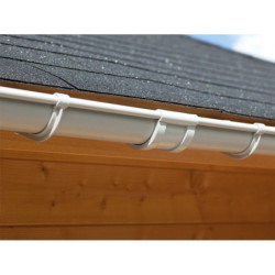 Kit gouttière en PVC avec 2 extensions - longueur 8m - ref 8389 WoodFeeling