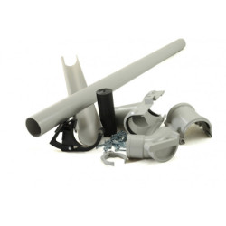 Kit gouttière en PVC avec 2 extensions - longueur 8m - ref 8389 WoodFeeling