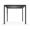 Pergola autoportante en alu gris avec lames orientable 3x3m X-METAL