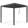 Pergola autoportante en alu gris avec lames orientable 3x3m X-METAL