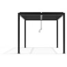 Pergola autoportante en alu gris avec lames orientable 3x3m X-METAL