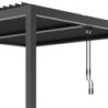 Pergola autoportante en alu gris avec lames orientable 3x3m X-METAL
