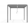 Pergola autoportante en alu gris clair avec lames orientable 3x3m X-METAL