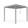 Pergola autoportante en alu gris clair avec lames orientable 3x3m X-METAL