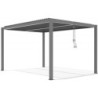 Pergola autoportante en alu gris avec lames orientable 4x3m X-METAL