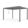 Pergola autoportante en alu gris avec lames orientable 4x3m X-METAL