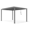 Pergola autoportante en alu gris avec lames orientable 4x3m X-METAL
