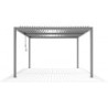 Pergola autoportante en alu gris avec lames orientable 4x4m X-METAL