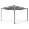 Pergola autoportante en alu gris avec lames orientable 4x4m X-METAL