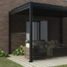 Store latéral en alu anthracite pour pergola 3x3m X-METAL