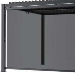 Store latéral en alu anthracite pour pergola 4x3m et 4x4m X-METAL