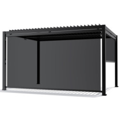 Store latéral en alu anthracite pour pergola 4x3m et 4x4m X-METAL