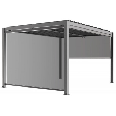Store latéral en alu gris clair pour pergola 3x3m X-METAL