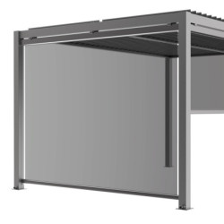 Store latéral en alu gris clair pour pergola 3x3m X-METAL