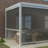Store latéral en alu gris clair pour pergola 3x3m X-METAL