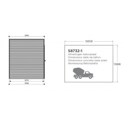 Abri Salerno 11,76m² en bois traité 19mm avec terrasse - SOLID