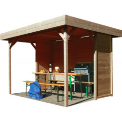 Pavillon en bois traité autoclave 19mm Regensburg 6m² – Solid