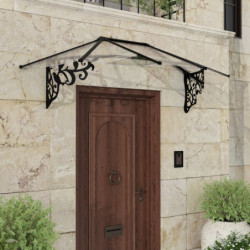Marquise porte d'entrée en polycarbonate 4 mm Lily XL™ 2130 – Canopia