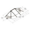 Marquise porte d'entrée en polycarbonate 4 mm Lily XL™ 2130 – Canopia
