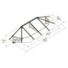 Marquise porte d'entrée en polycarbonate 4 mm Lily XL™ 2600 – Canopia