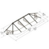 Marquise porte d'entrée en polycarbonate 4 mm Lily XL™ 3150 – Canopia