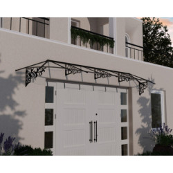 Marquise porte d'entrée en polycarbonate 4 mm Lily XL™ 4700 – Canopia