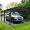 Carport 1 voiture en alu gris et polycarbonate Arcadia 5000 - Canopia