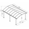 Carport 1 voiture en alu gris et polycarbonate Arcadia 5000 - Canopia