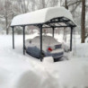 Carport 1 voiture en alu gris et polycarbonate Arcadia 5000 - Canopia