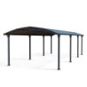 Carport robuste en alu gris et polycarbonate Arcadia 8500 - Canopia