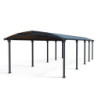 Carport robuste en alu gris et polycarbonate Arcadia 10600 - Canopia