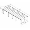 Carport robuste en alu gris et polycarbonate Arcadia 10600 - Canopia