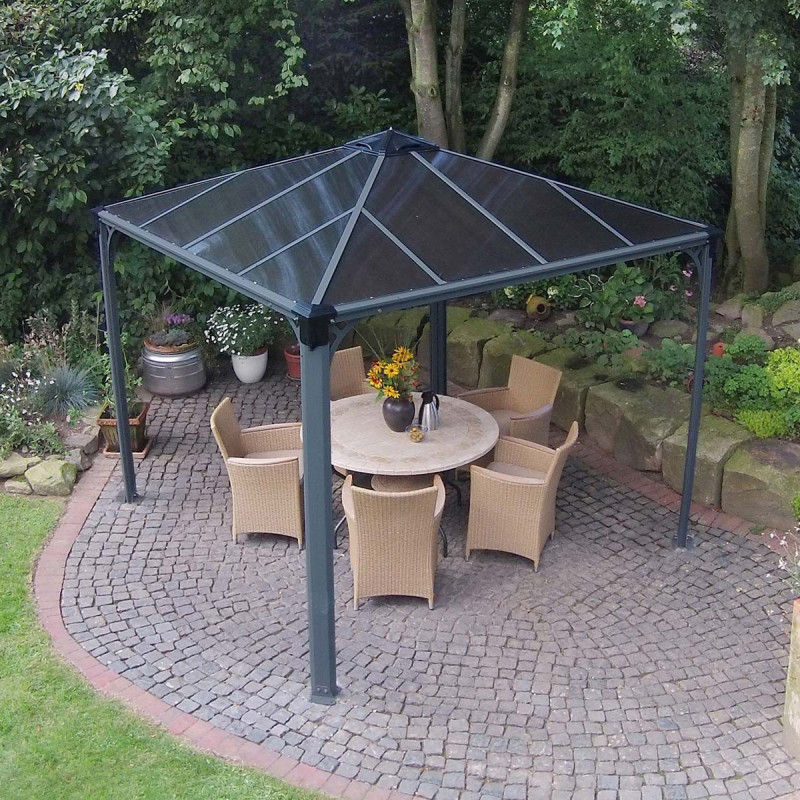 Pergola en alu + Toit polycarbonate Palermo 3000 - Canopia