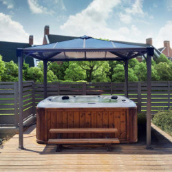 Pergola en alu + Toit polycarbonate Palermo 3000 - Canopia