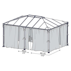 Moustiquaire pour pergolas Milano 4300 et Martinique 5000 - Canopia