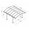 Pergola Tucson 4300 en aluminium et polycarbonate - Canopia by Palram