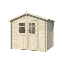 Abri de jardin 5m² en bois massif madriers de 28mm - Eden