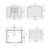 Abri de jardin 7,5m² en madriers de 28mm - Eden