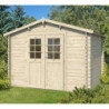 Abri de jardin 7,5m² en madriers de 28mm - Eden