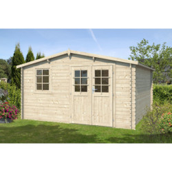 Abri de jardin 12m² en madriers de 28mm - Eden