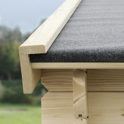 Abri de jardin 12m² en madriers de 28mm - Eden