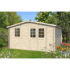 Abri de jardin 16m² en madriers de 28mm - Eden
