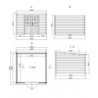 Abri de jardin 9m² en madriers de 28mm - toit plat - Eden
