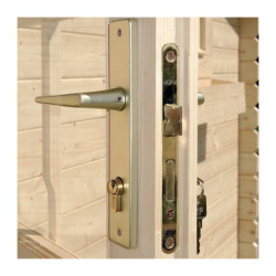 Abri de jardin 24m² en madriers de 34mm - appentis 400cm - Eden