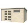 Abri de jardin 10m² en madriers de 34mm - appentis 400cm - Eden