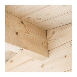 Abri de jardin 10m² en madriers de 34mm - appentis 400cm - Eden