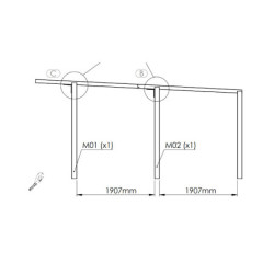 Carport adossable en bois traité - 16,4m² - Victor - Forest Style
